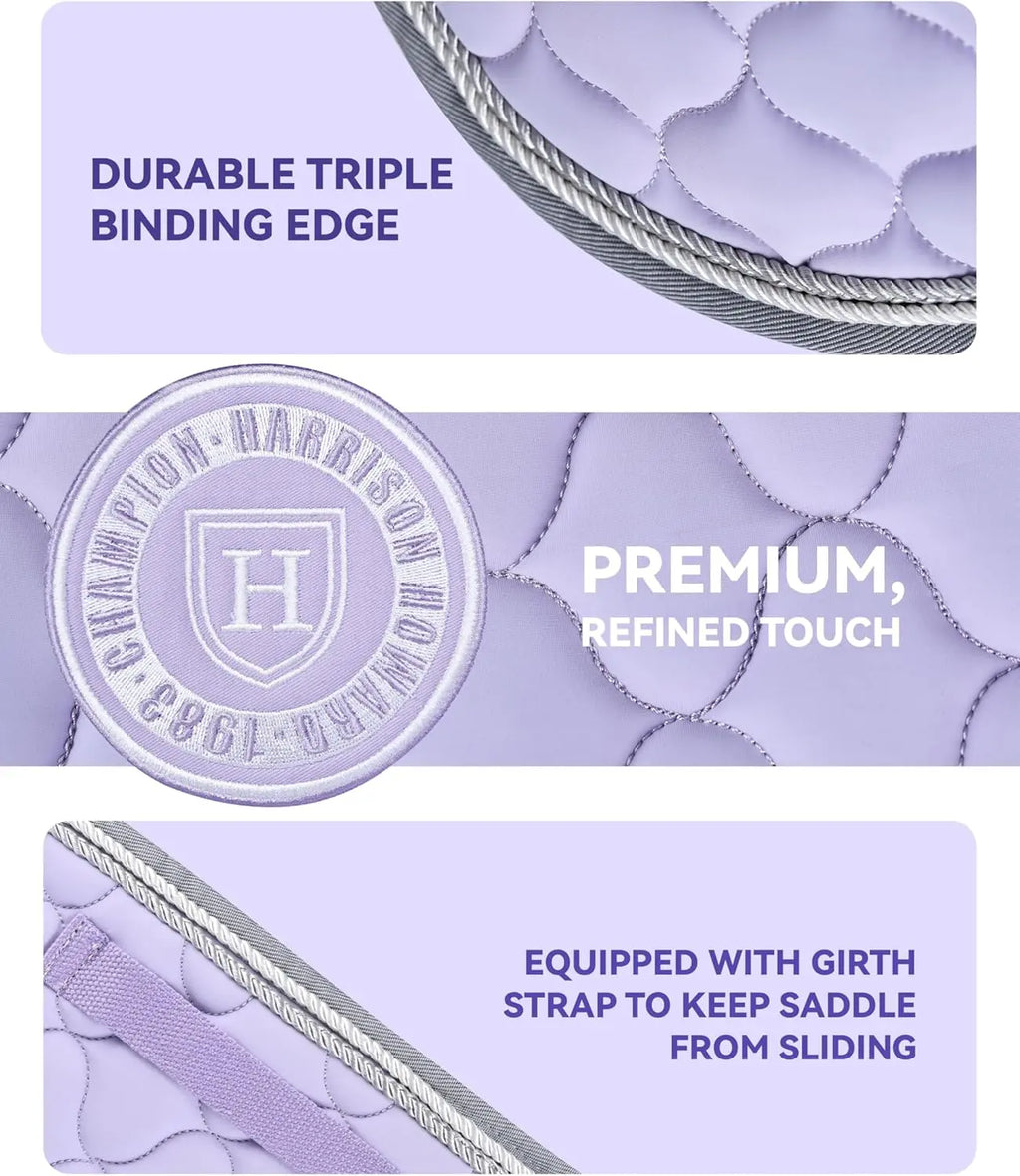 Harrison Howard Equestrian All Purpose Saddle Pad High-Performance English Saddle Pad with Superior Shock Absorption