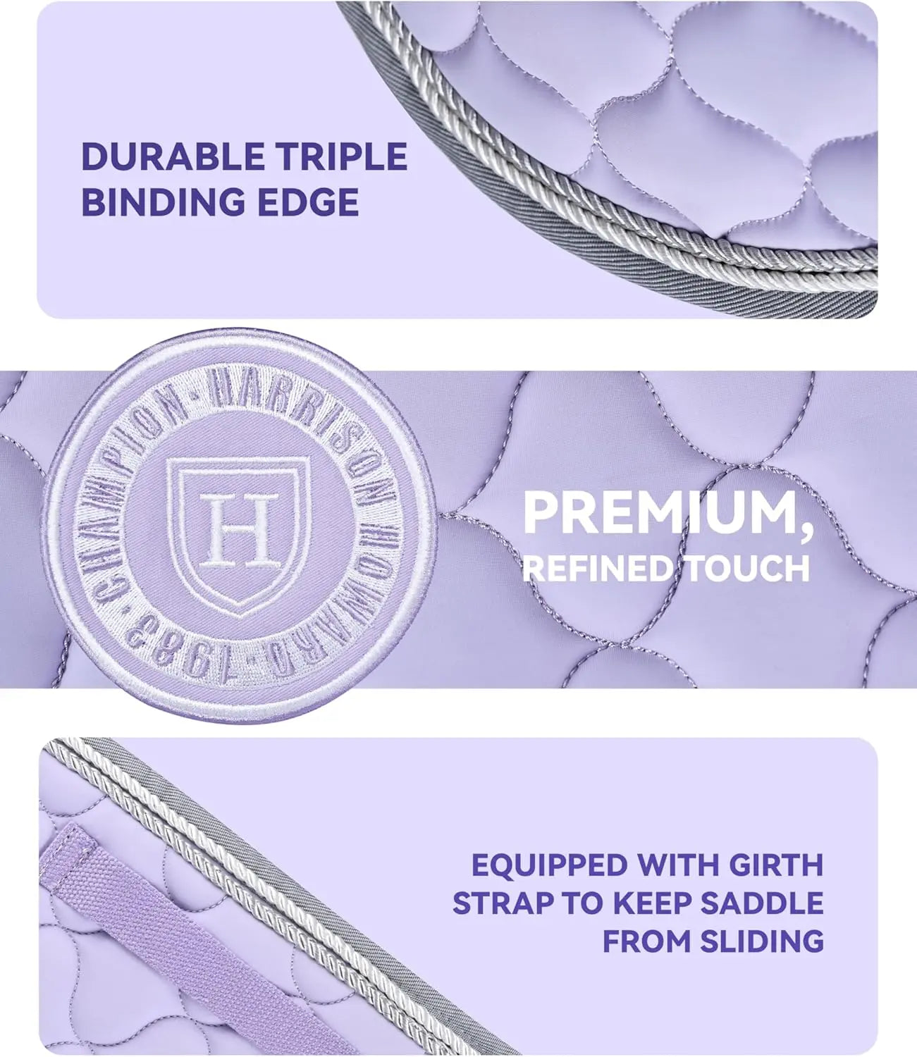 Harrison Howard Equestrian All Purpose Saddle Pad High-Performance English Saddle Pad with Superior Shock Absorption