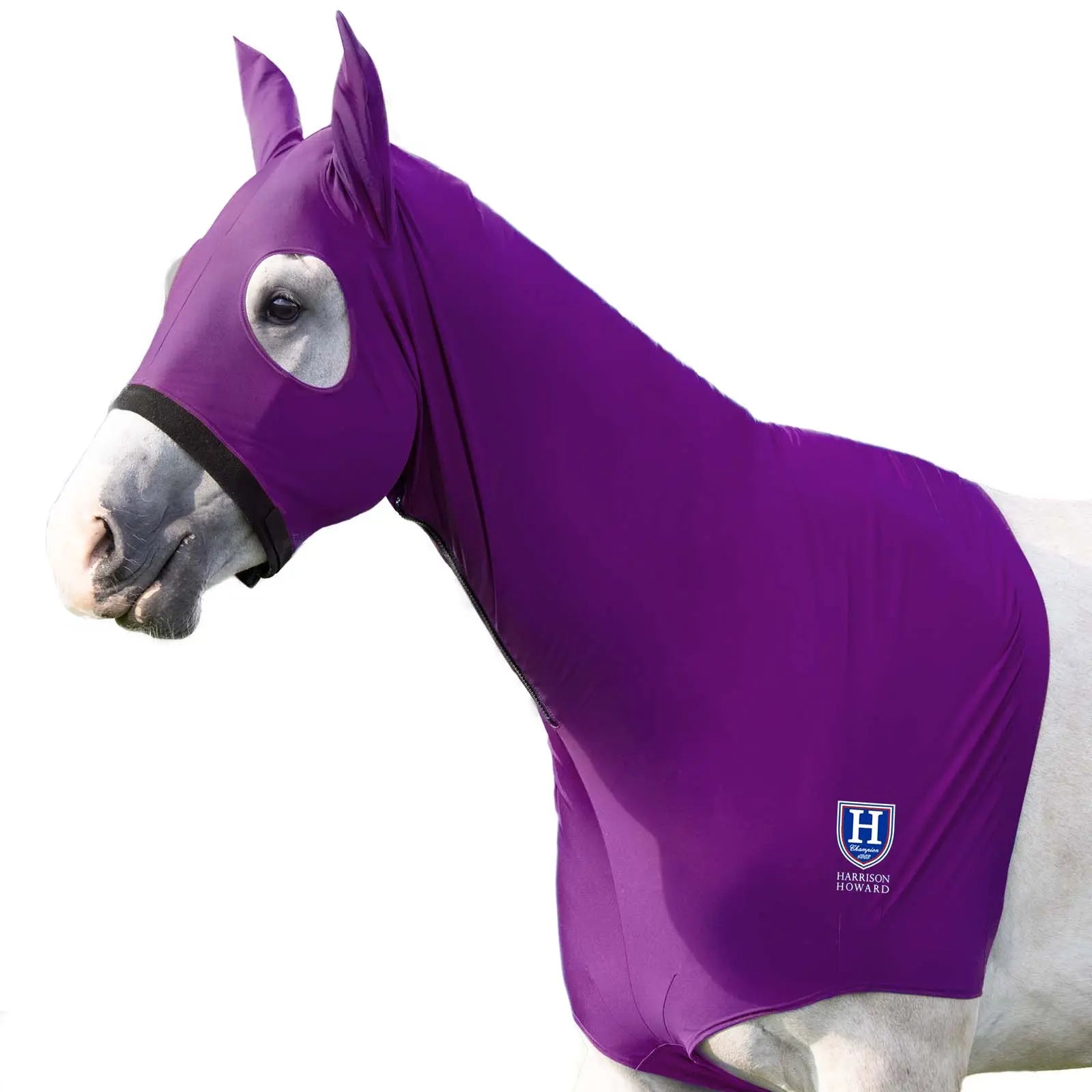 Harrison Howard Stretch Horse Slinky Hood All-Covered Comfortable Horse Sleazy Neck with Zipper