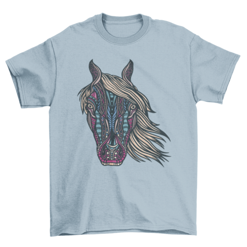 Pferde T-Shirt im Tribal-Design – Unisex
