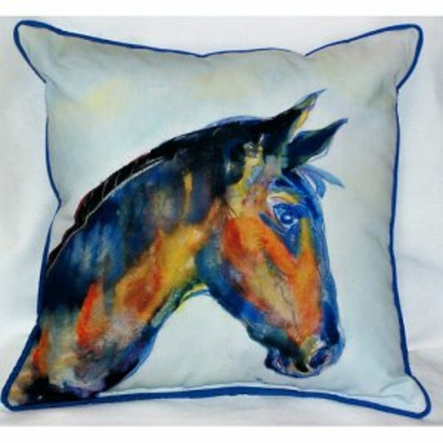 Pferde-Dekokissen für Innen & Außen  Blaues Pferd 45x45 cm