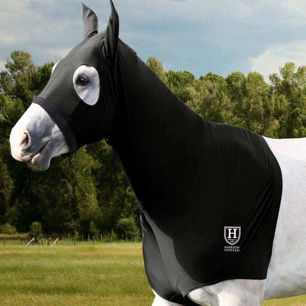 Harrison Howard Stretch Horse Slinky Hood All-Covered Comfortable Horse Sleazy Neck with Zipper
